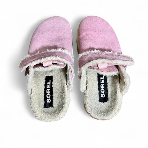 Sorel Viibe Suede Cozy Women's Clogs Mules Pink Size 7 Warm Soft Slip Ons - Picture 5 of 8
