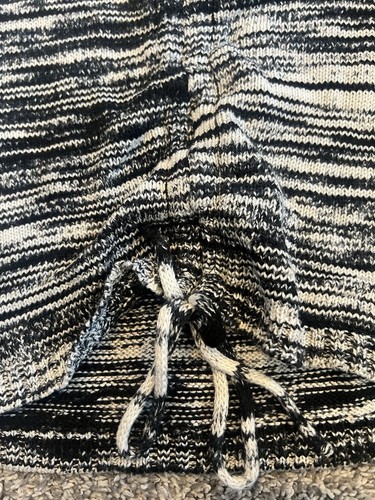 Flowers By Zoe Girls Marbled Cropped Cinch Tie Sweater Top Size M(8-10) - Picture 3 of 4