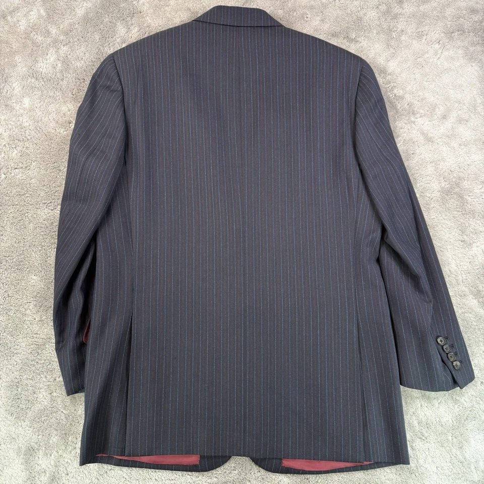 ISAIA Napoli Gray Blazer Sports Coat 100% Wool Super 120s sz 44R Made in ITALY - Image 2 of 4