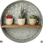 Chic Distressed Wall Shelf by Primitives by Kathy - Metal & Wood, Model 38024