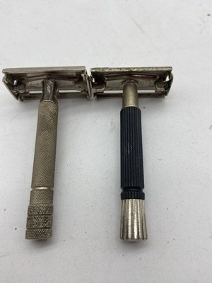 Vintage Lot Of 2 Gillette Safety Razors