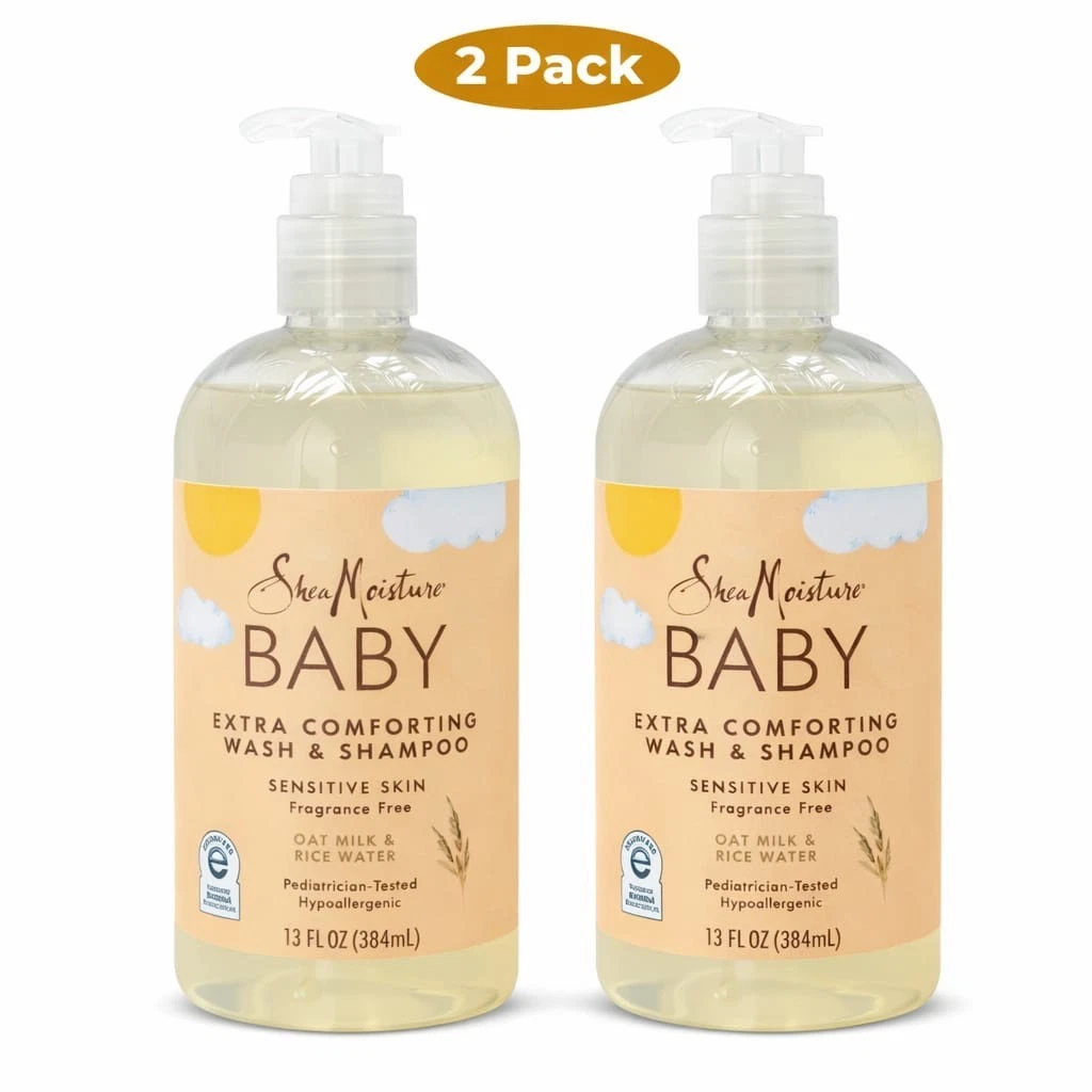 SheaMoisture Baby Wash & Shampoo 13 oz 2 Pack Sensitive Skin Fragrance Free Oat
Opens in a new windo