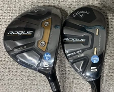 NEW CALLAWAY ROGUE ST MAX D FWY 5WOOD & MAX OS LITE 5HYBRID PX CYPHER FORTY 4.0