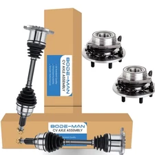 4PC Front CV Axle Wheel Hub Bearing for 1995-1998 1999 Chevy GMC K1500 Tahoe 4WD