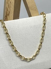 9ct 375 Hallmarked Yellow Gold 2mm Oval Belcher Link Chain Necklace Brand new