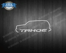 Tahoe Outline Vinyl Decal Sticker Fits Chevy SUV 2000-2005