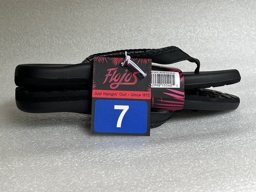 Flojos Damas Chanclas Maddy Sandalias Espuma con Memoria Chanclas Talla 7 Negras Nuevas - Imagen 7 de 11