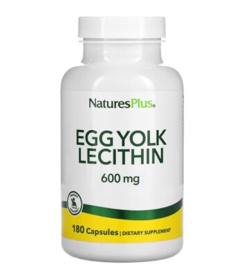 NaturesPlus, Egg Yolk Lecithin, 600 mg, 180 Capsules (300 mg per Capsule)