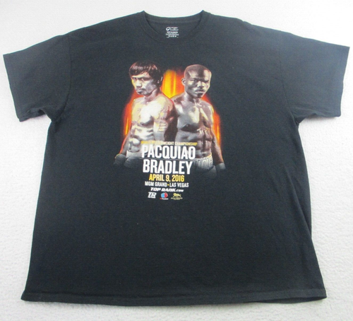 Manny Pacquiao vs Timothy Bradley 2016 Boxing T Shirt Mens Size 2XL Las Vegas