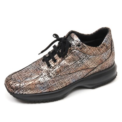C7838 women's sneaker HOGAN INTERACTIVE shoe bronze/black shoe woman
