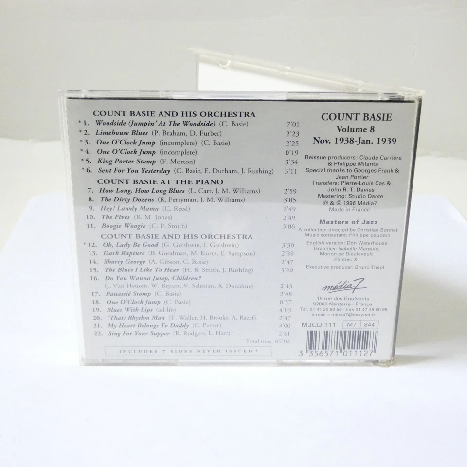 CD COUNT BASIE 1938/1939 VOLUME 8 MUSICIEN JAZZ COMPLETE EDITION 22 TITRES - Photo 3/3