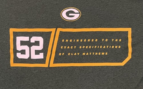 Nike Dri-Fit NFL Green Bay Packers Engineered Clay Matthews #52 Shirt size LARGE - Picture 3 of 6