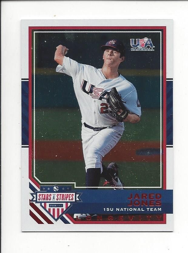 JARED JONES 2017 PANINI USA STARS/STRIPES RUBY RED ROOKIE #59 (188