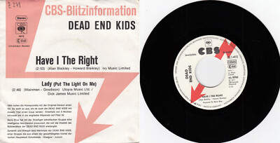 Weißmuster Promo : Dead End Kids - Have I the right / Lady put the light on me