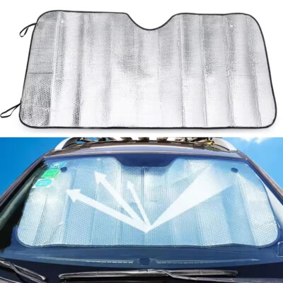 Hello Gorgeous Car Windshield Sunshade, Pink Crown Eyelash Front Window Sun Shades, Folding Block UV Rays Sun Visor Protector, Sun Shield For Car Sedan Truck SUV Cute Auto Accessories 51x27.5 In