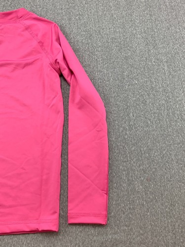 Roxy Girl Whole Hearted Rashguard Swimsuit Top size Small (8) Pink Large Logo - Picture 7 of 16
