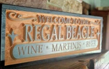 Custom Bar Sign / Personalized Carved Wooden Man Cave Basement Home Bar Sign