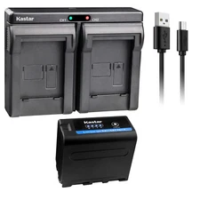 Kastar Battery Dual Charger for Sony NP-F970PRO VL600 YN300 LED Video Light