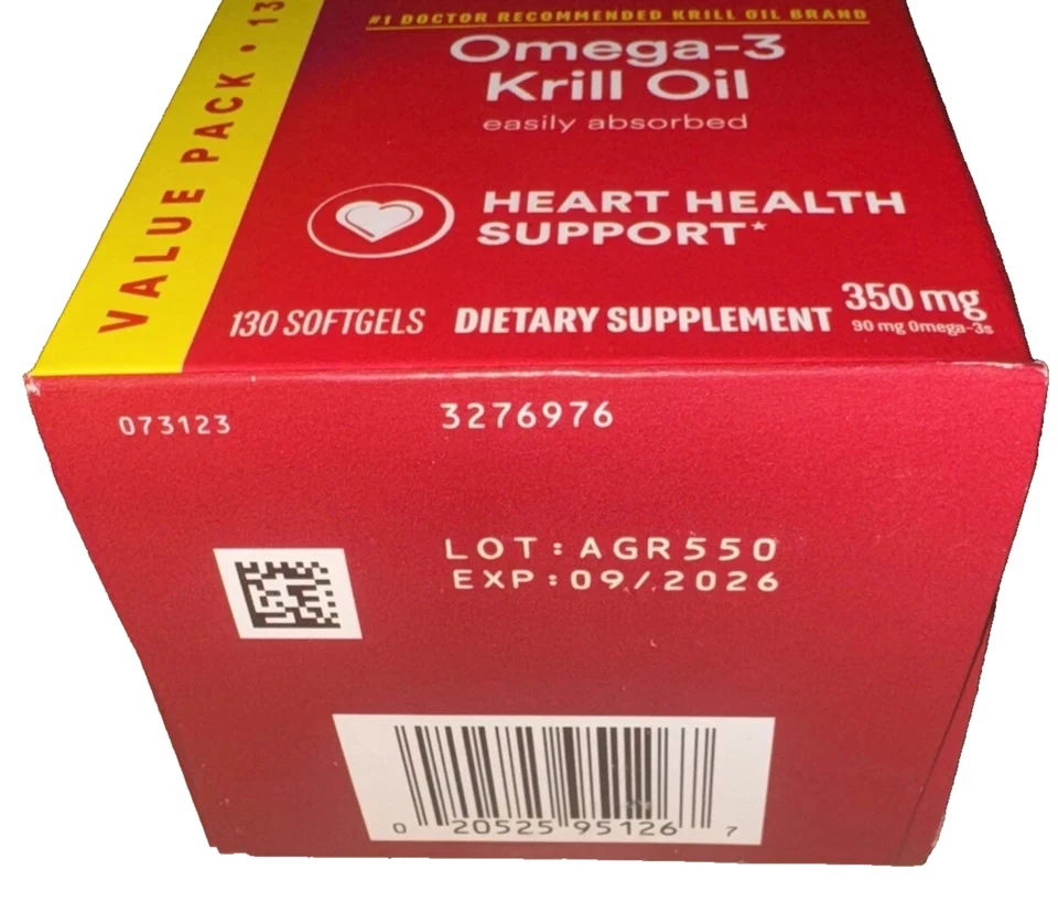 Гелевые капсулы с маслом криля омега-3 MegaRed 350 мг (130 в бутылке) срок годности 09/2026 *E3 - Изображение 2 из 4