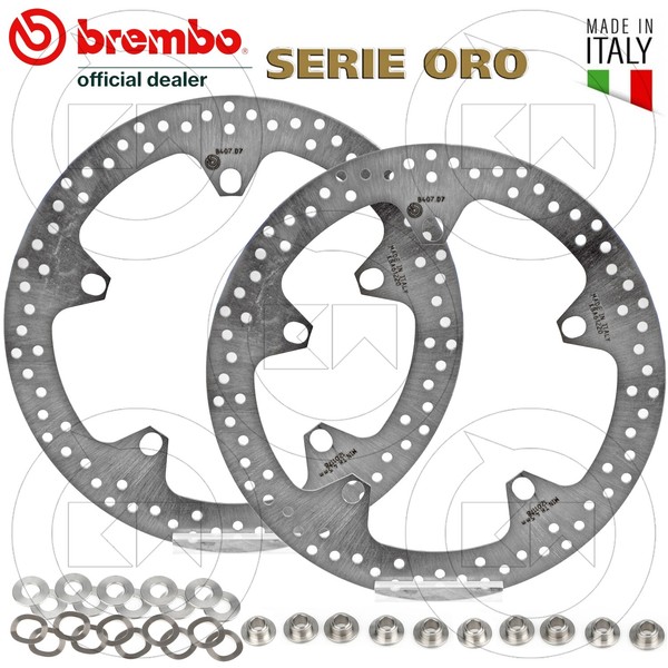 Paar Vordere Bremsscheiben Brembo Serie Oro BMW HP2 Megamoto 1200 2009 2010-image