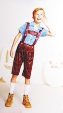 Boys German Oktoberfest Lederhosen October Halloween Costume Outfit M 8 L 14 NEW
