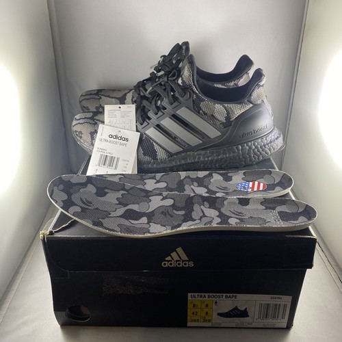 Adidas x Bape Ultra Boost 4.0 schwarz tarnfarben Herren 8,5 G54784 Badeaffe