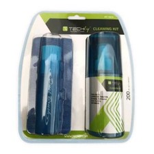 Techly Kit di Pulizia per Monitor LCD 200ml con Panno Microfibra e Pennello