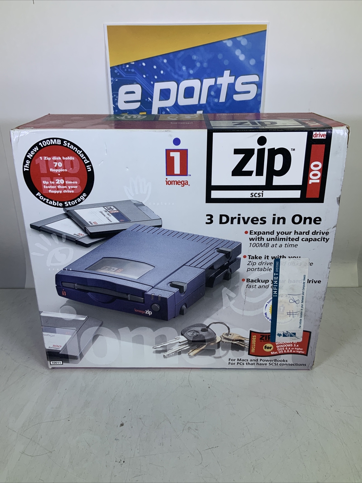 Iomega Zip 100 Parallel Port External Drive NG E3A eBay