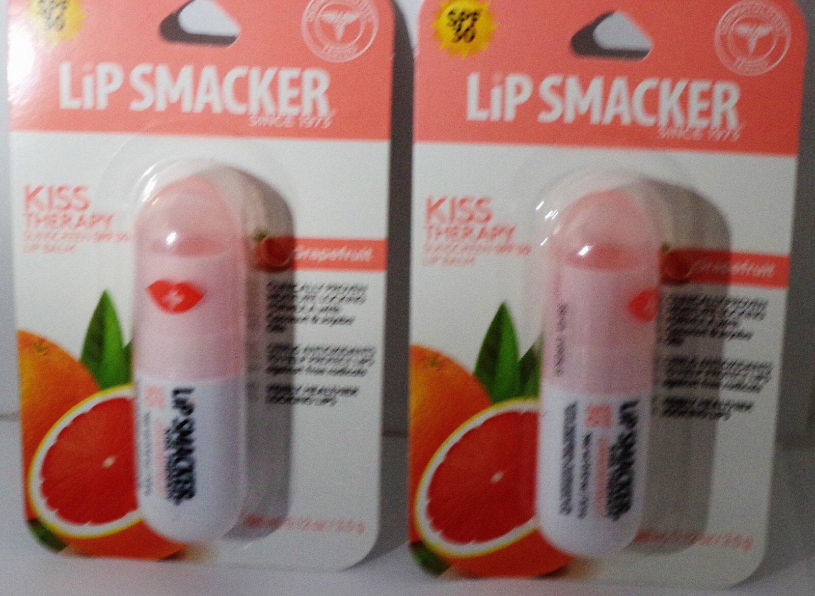 2X Lip Smacker kiss Therapy Sunscreen SPF 30 Lip BalmGrapefruit NEW IN PACKAGE eBay