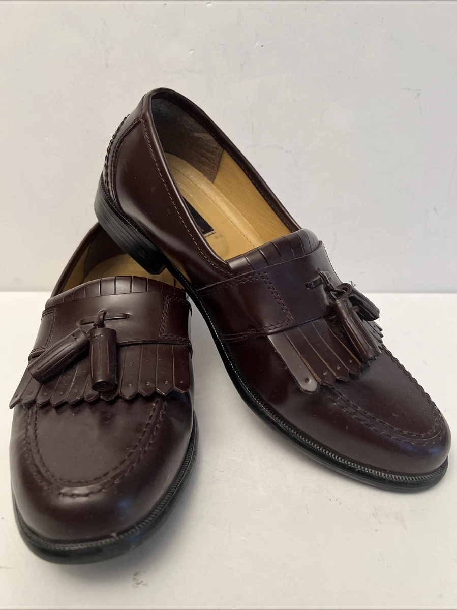 Dockers Premium Brown Kiltie Tassel Loafers Mens Dress Shoes Size