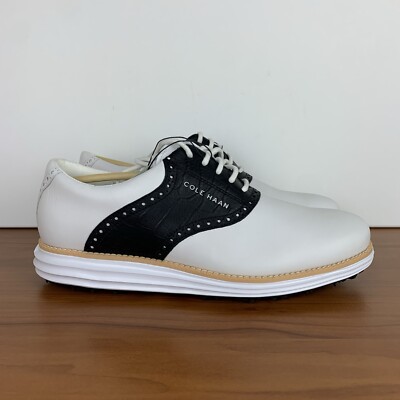 Cole Haan ZeroGrand OG Saddle Golf Shoes Spikeless White  display picture 2