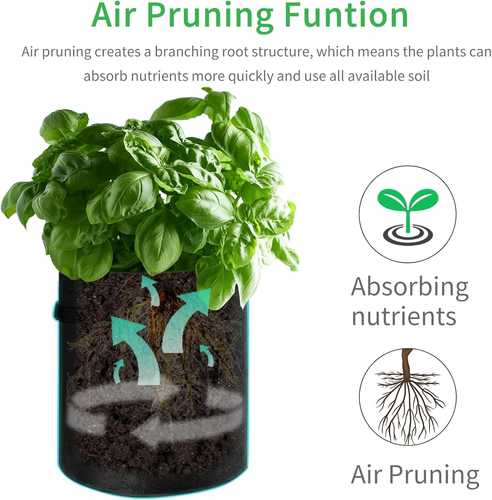 4 Pack Potato Grow Bags 10 Gallon with Flap, Heavy Duty Fabric with Handle and H - Picture 2 of 12