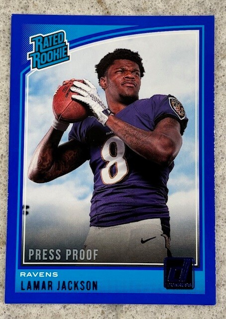2018 Donruss Optic - Rated Rookie Blue #317 Lamar Jackson /149 (RC)