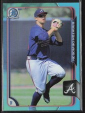 2015 Bowman Draft #186 Braxton Davidson Chrome Blue Sky Refractors