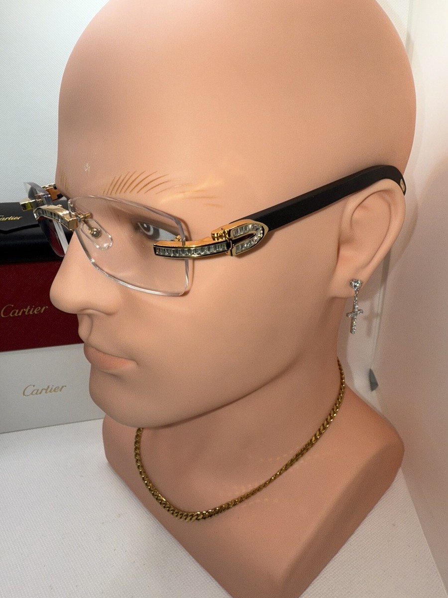 極美品　Cartier カルティエ　サングラス　度なし　Cデコール　スクエア esw00682-signature-c-de-cartier-sunglasses