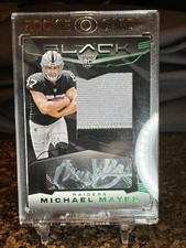 2023 Michael Mayer Panini Black RPA GREEN Rookie Patch Auto #11/25 SP RC Raiders
