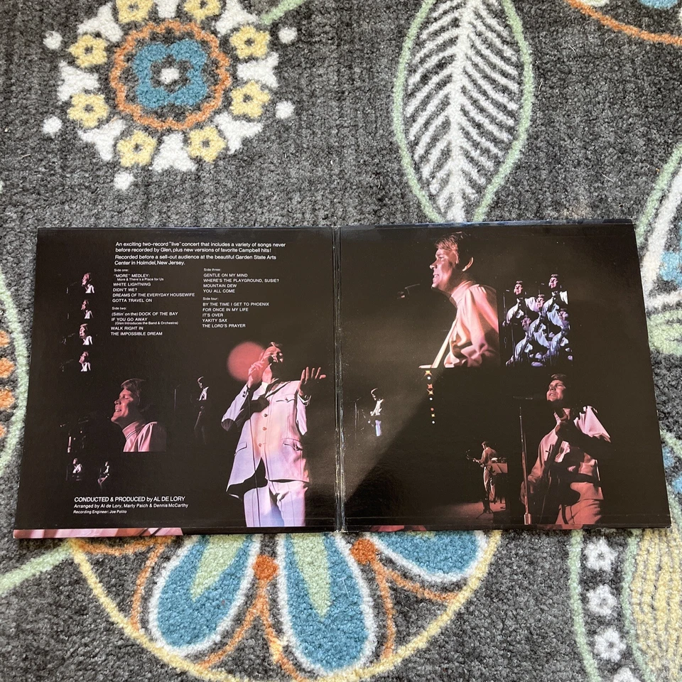 GLEN CAMPBELL Live STBO268 Dbl LP Vinyl VG+ STEREO 33 12” Foto 2 de 4