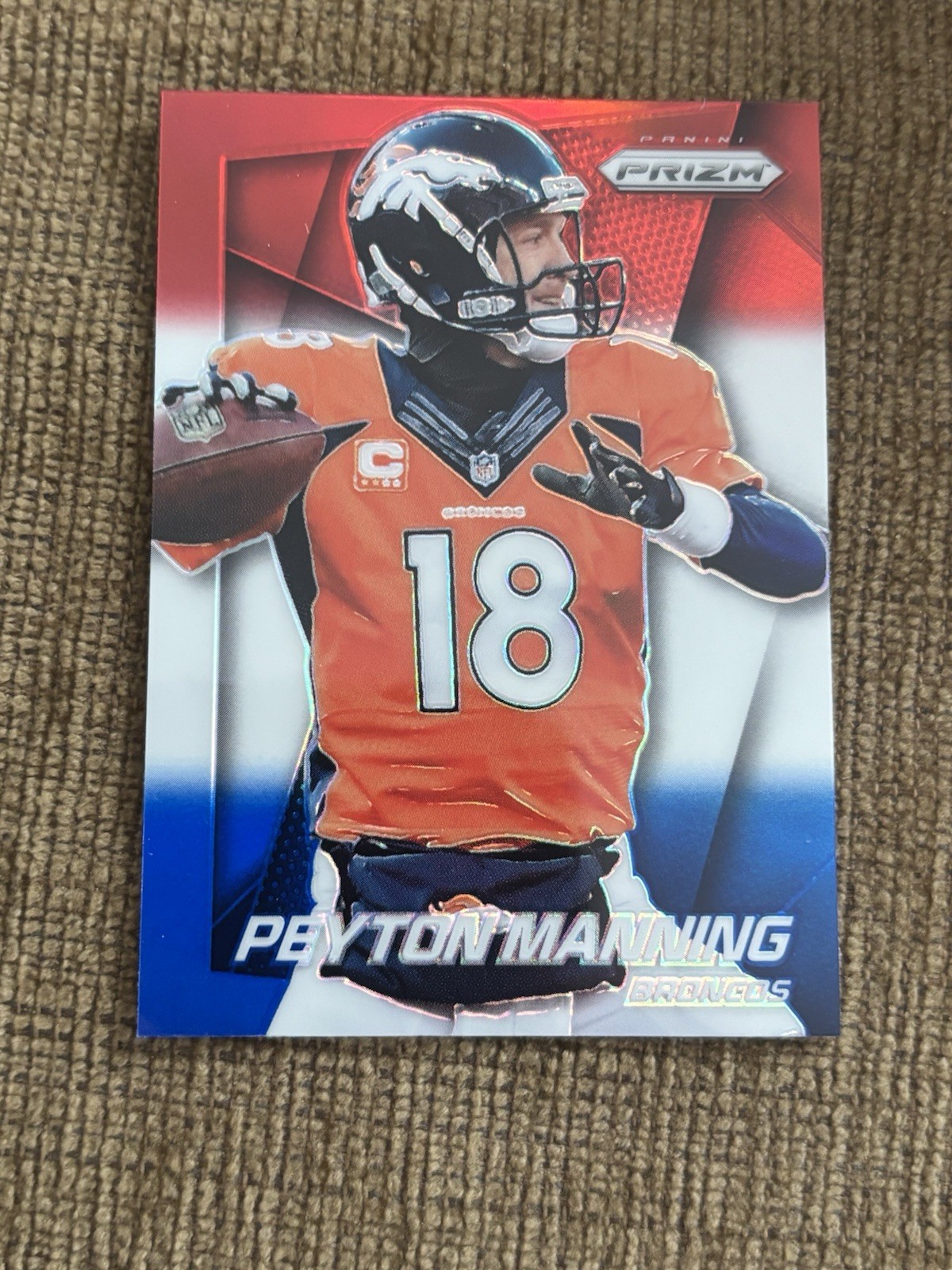 2014 Panini Prizm Red White & Blue Prizm Peyton Manning #58 HOF