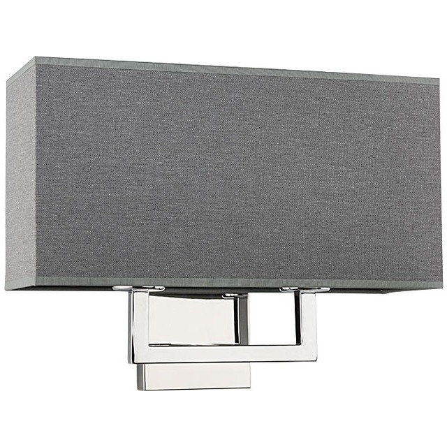 HOTEL GRAY II Grey Wall Light Sconce NT 2x E27/25W IP20 Fabric