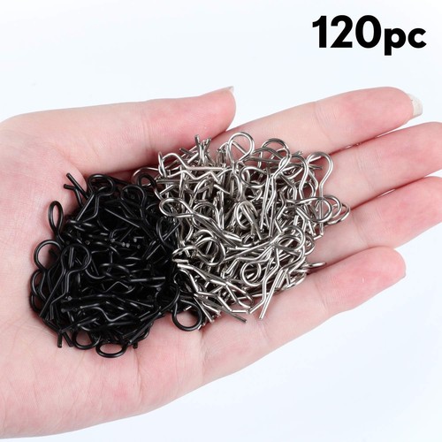 120 Pieces Universal RC Body Clips Car Silver and Black silver, black - Picture 5 of 7