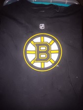 Boston Bruins Reebok NHL T-Shirt Black Cotton Nathan Horton #18 Graphic Tee Med