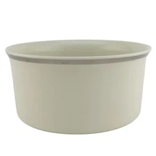 Lenox China SOLITAIRE Bakeware 6" Souffle Bowl Freezer Oven Table Ivory Platinum