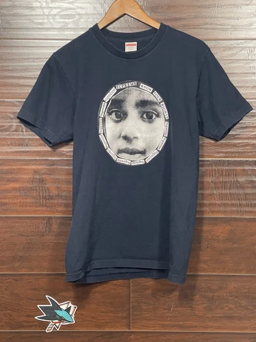 T shirt Supreme Homme Bleu Moyen Connaissez Vos Droits Graphique Made in USA Épelé