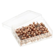 200 Pack Push Pins, Round Head Thumb Tacks Marking Decor Pins Rose Gold