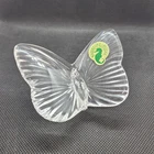 Vintage Waterford Crystal Clear Butterfly Figurine Paperweight