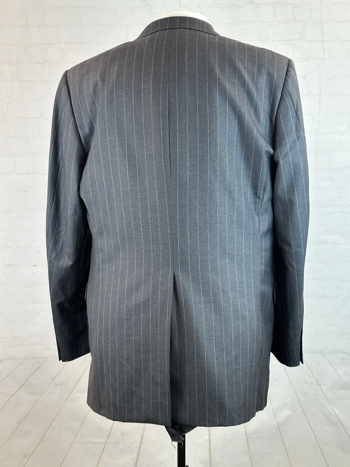 Hickey Freeman USA Men’s Dark Gray Striped 100% Wool Suit 42L 36X31 $1,398 - Image 4 of 4