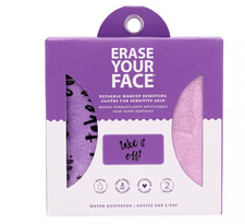 2-Pack Danielle Erase Your Face Reusable Makeup Removing Cloths Sensitive Skin