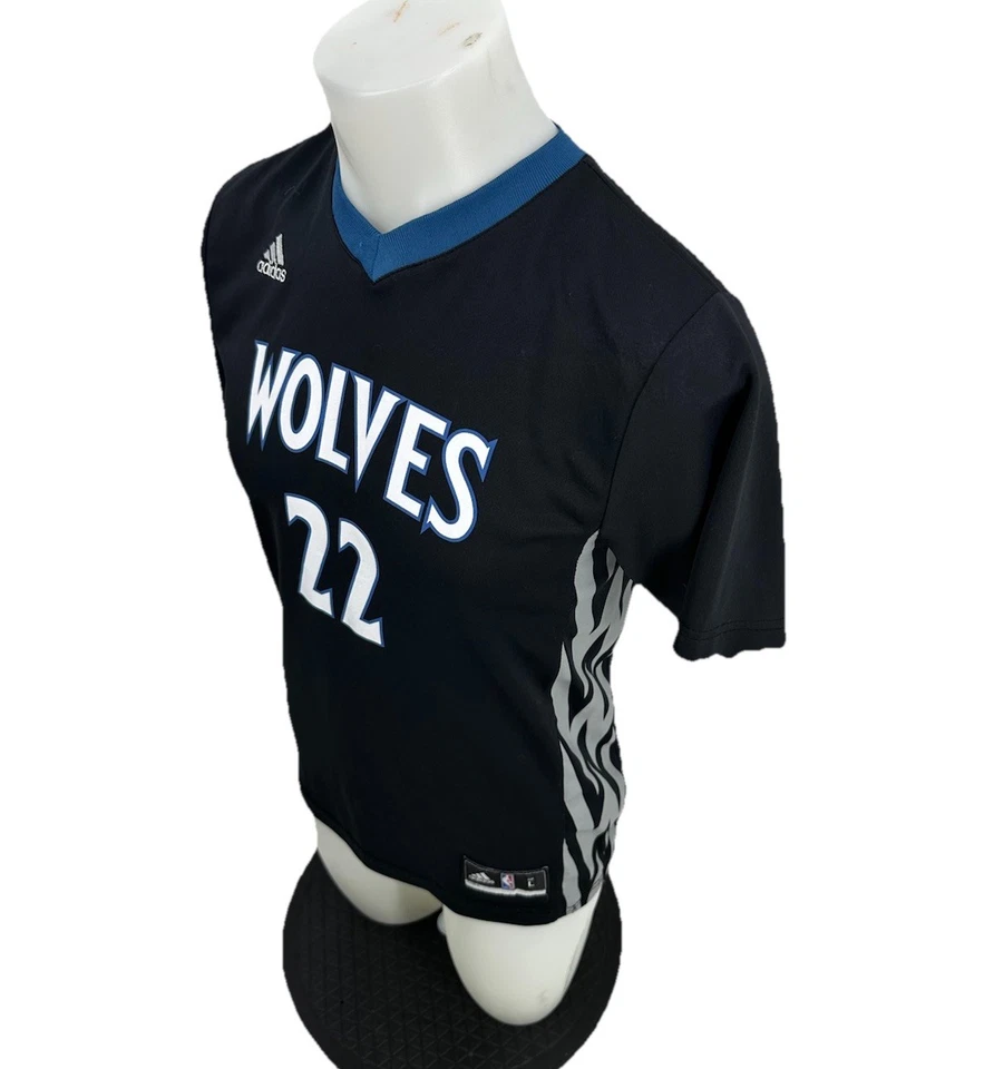 Camiseta Minnesota Timberwolves Niños Jóvenes Grande Adidas #22 Wiggins NBA U12 Foto 2 de 4