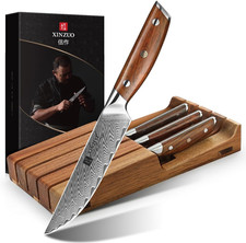 Acciaio Damasco 5 Pezzi Set Di Coltelli Da Bistecca -Premium Coltello Da Tavola