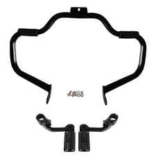Mustache Engine Guard Crash Bar W/ Footpegs Fit For Harley Softail 2000-2017 16